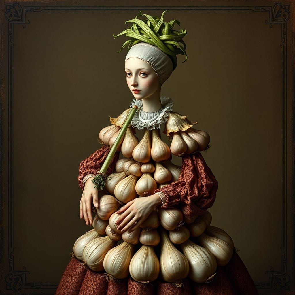 The Lady of Charlotte, is a medieval lady which is a shallot...