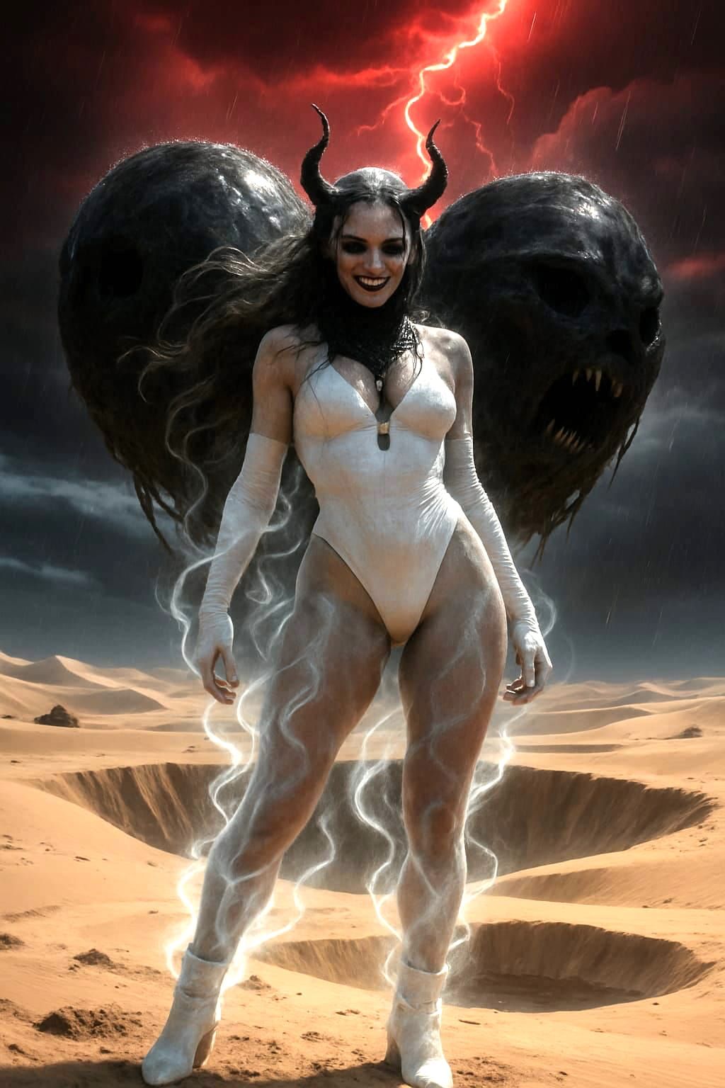 My OC Lilith the sinister yet beautiful demonic half of the demon scientist towa from dragon ball heroes in a crossover ...