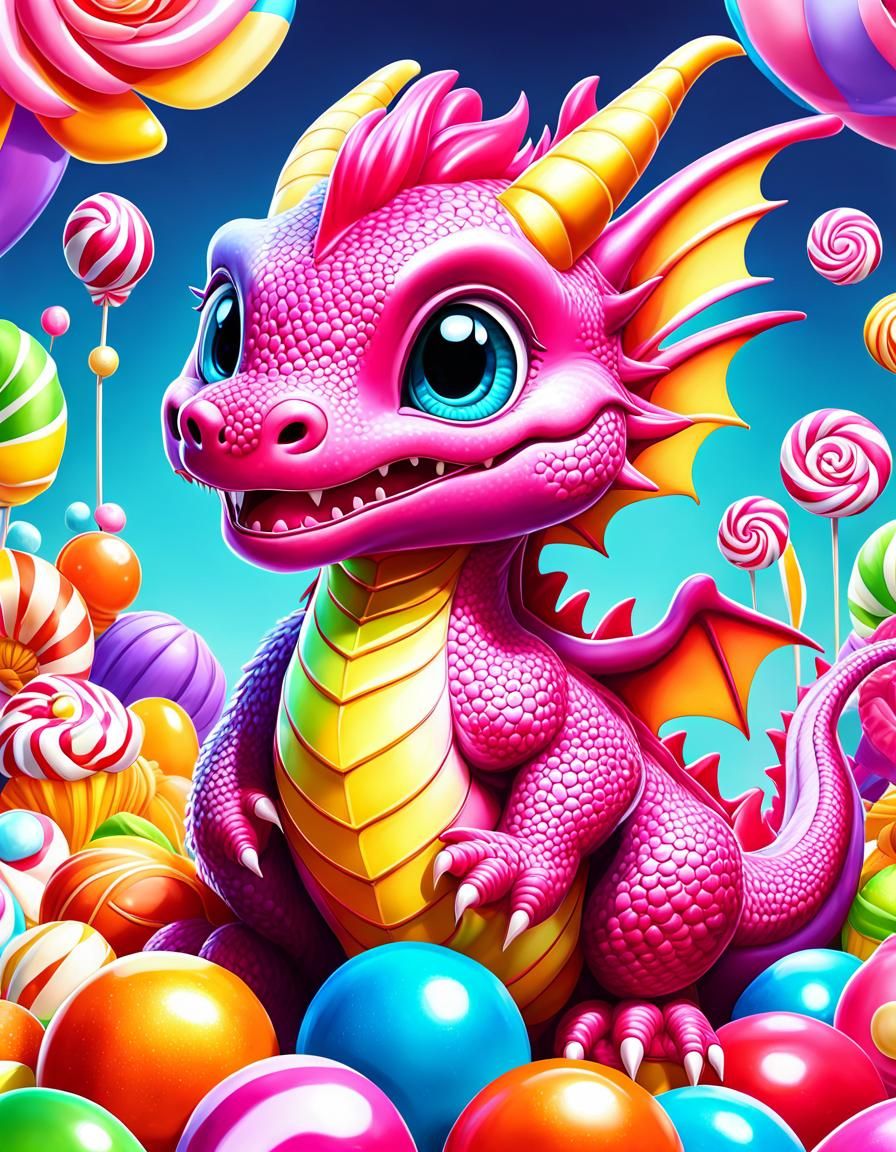 Candyland Dragon - AI Generated Artwork - NightCafe Creator