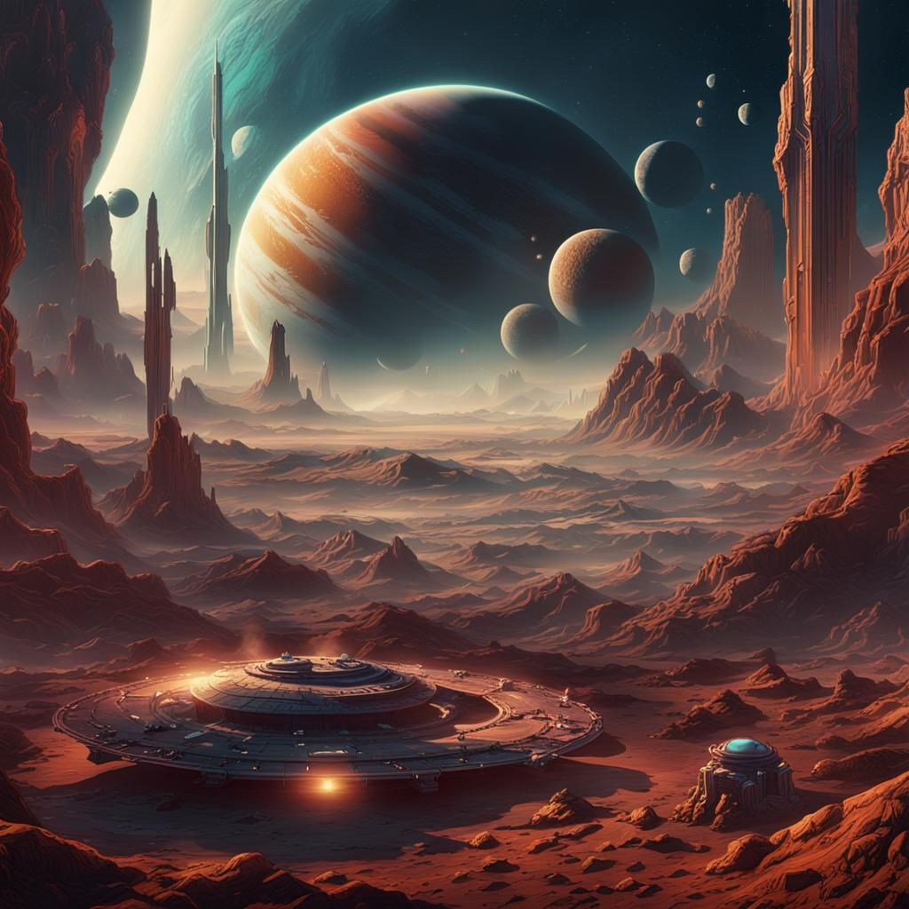 Interplanetary meeting of rock bands on Saturn