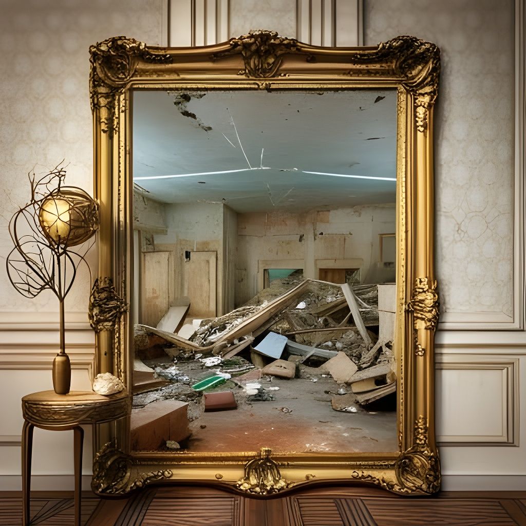 Reflection on the destruction of time  by @Crystalline