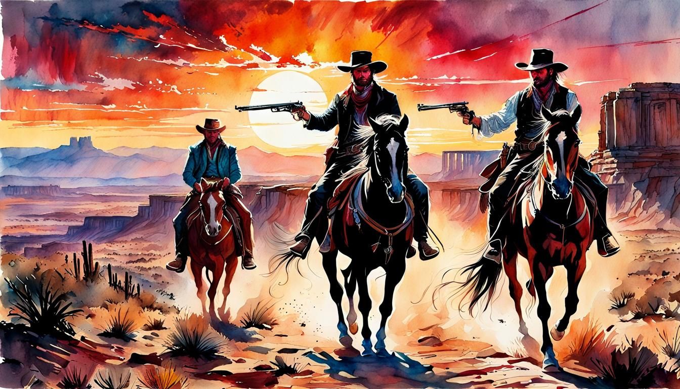 Jesse James and his gang  by @MacMikkola