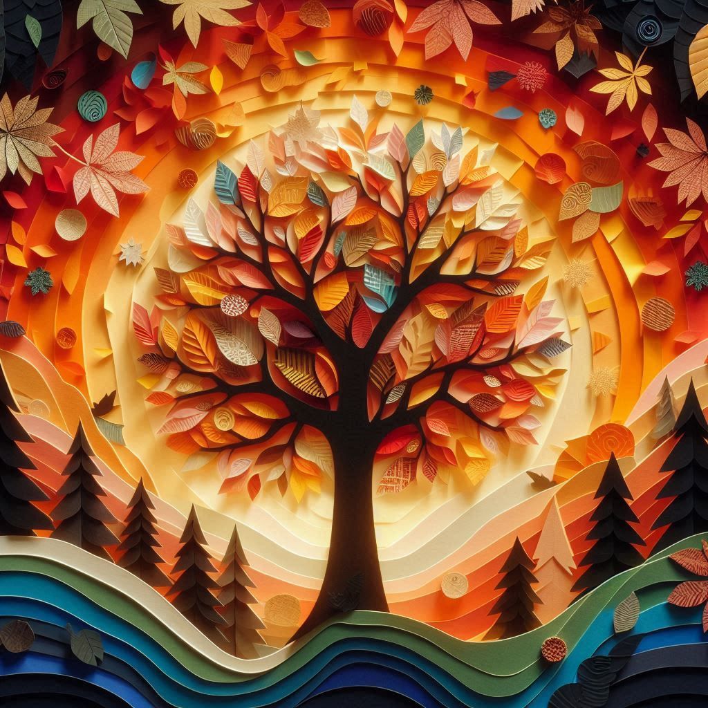 Fall Paper Collage Art