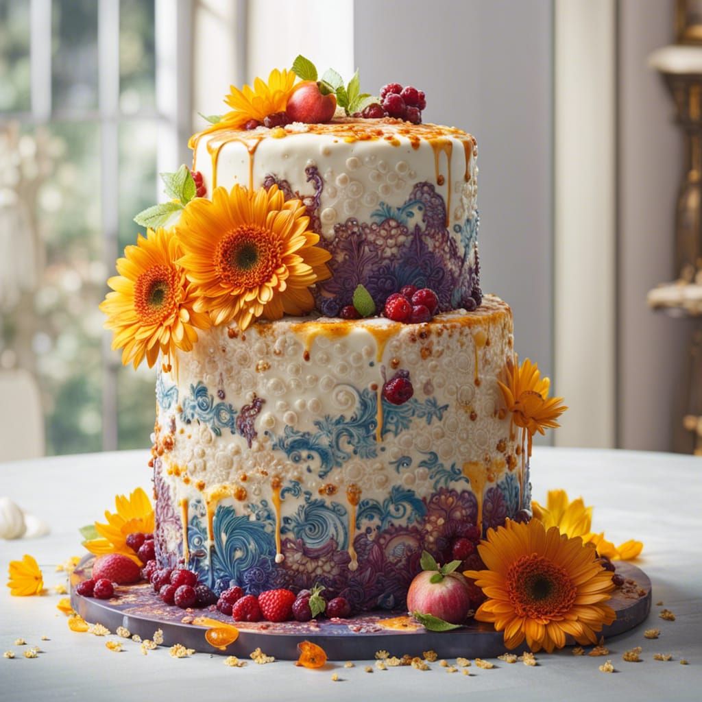 Three-Layered Wedding Cheesecake!
