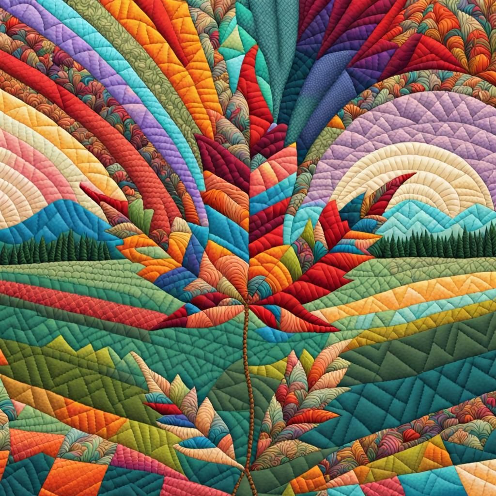 A Pot Leaf in a Field of Psychedelic Dreams  by @Jack-Mike