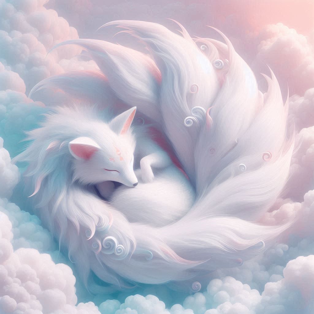 Nine-tail Fox Daemon sleeping.