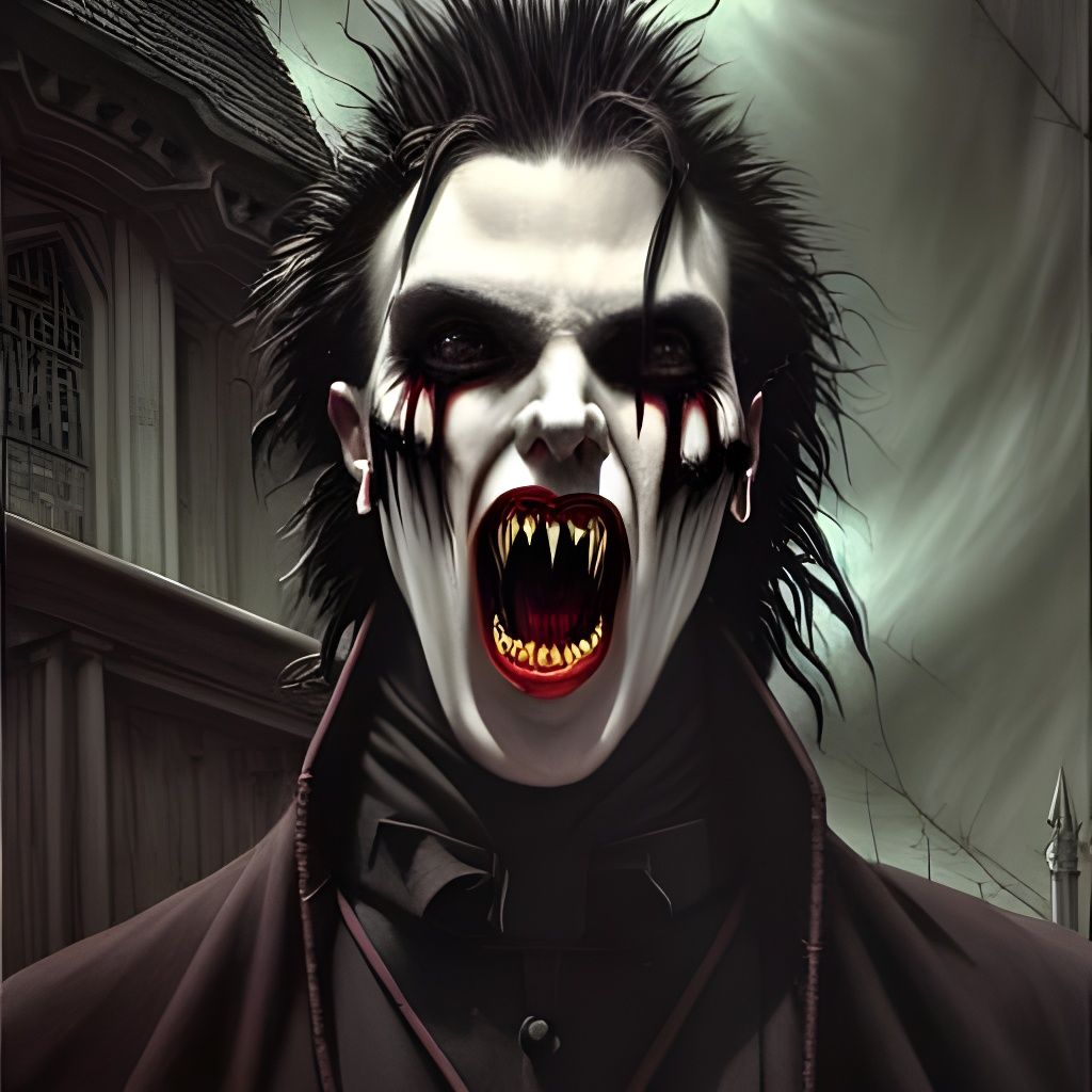 "Crazy" Kurt, Kindred of Clan Malkavian, during the Victorian age.  by @The AI Cookbook