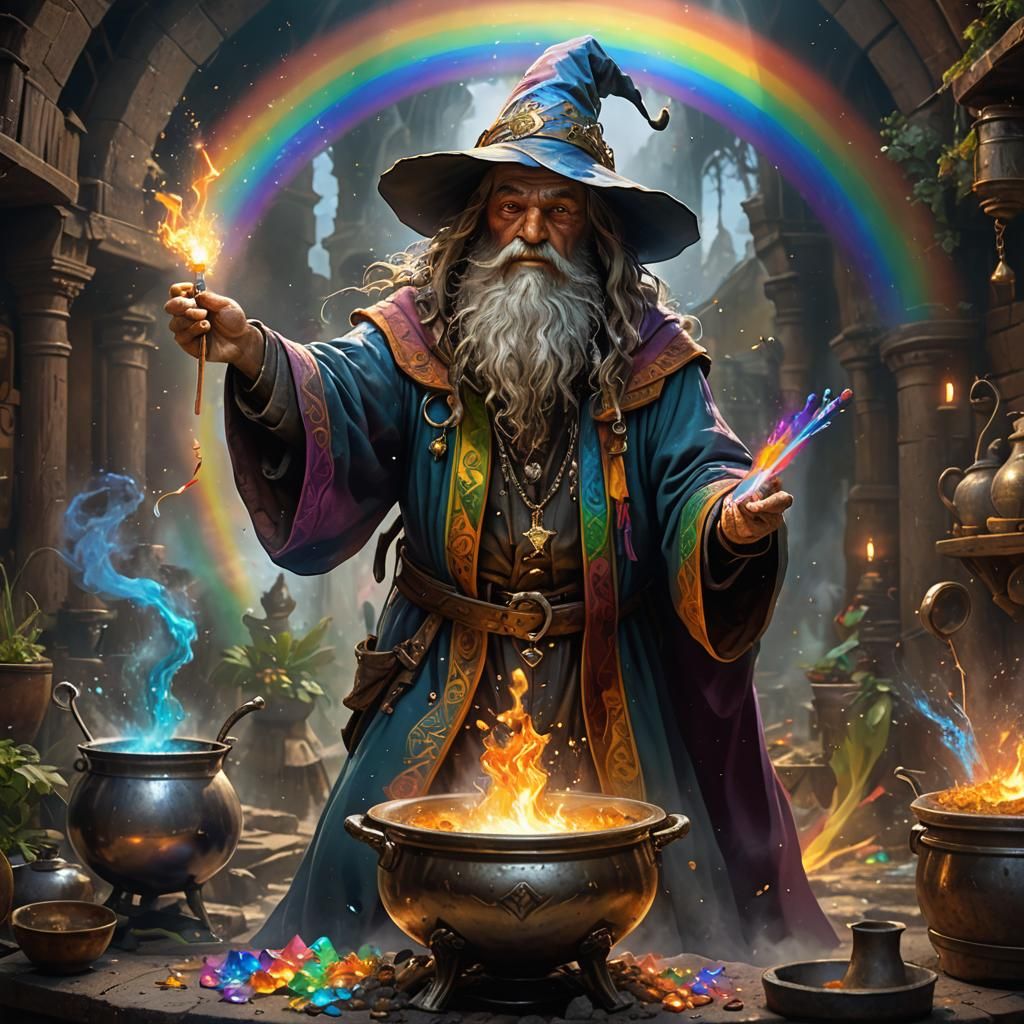 Conjuring a Rainbow  by @OpalHorses