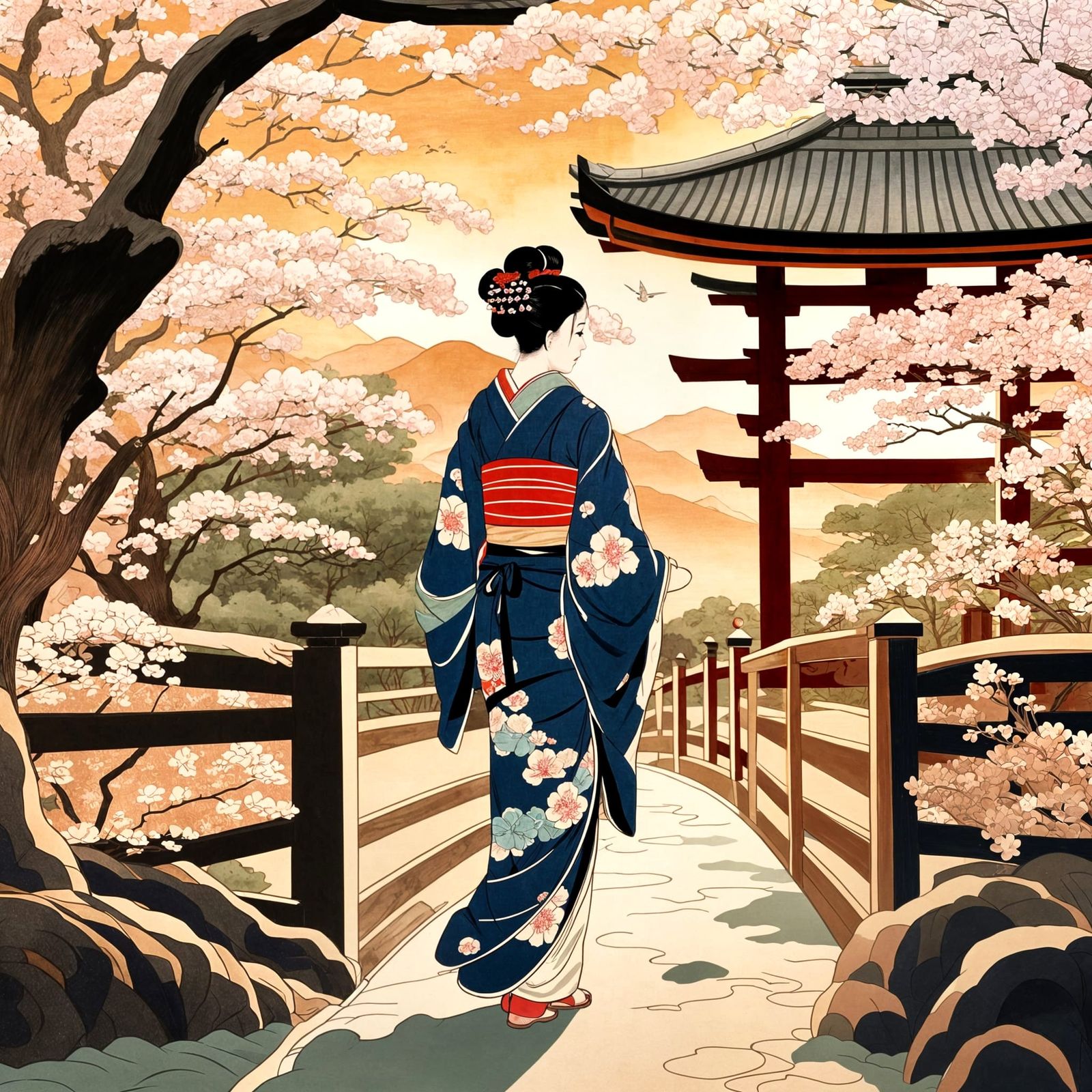 Ukiyo-e Geisha  by @Valmont