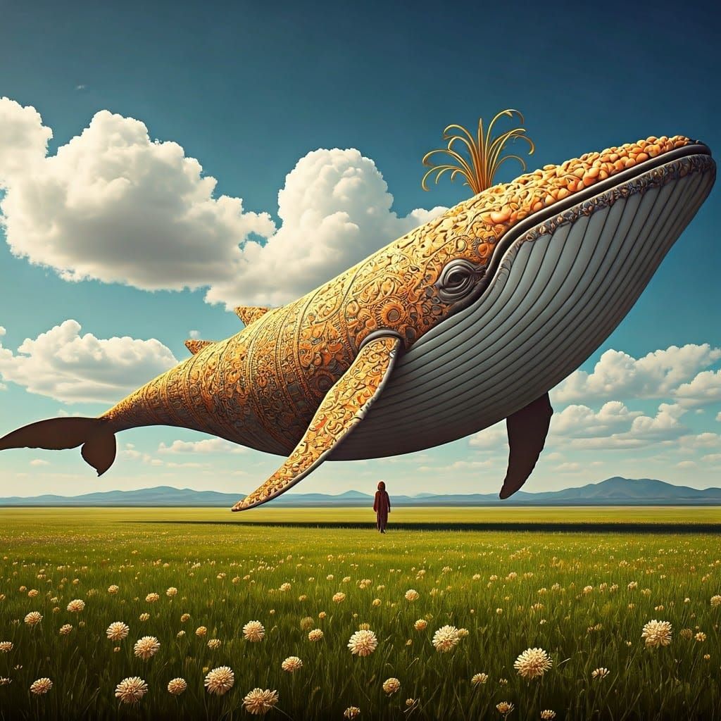 Gold Brocade Whale