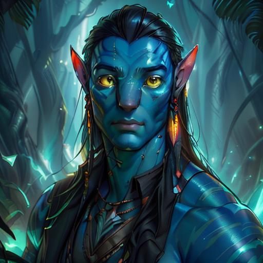 <lora:Pandora:1.0> Portrait of a man head and shoulders portrait, 8k resolution concept art portrait by Greg Rutkowski, Artgerm, WLOP, Alpho...