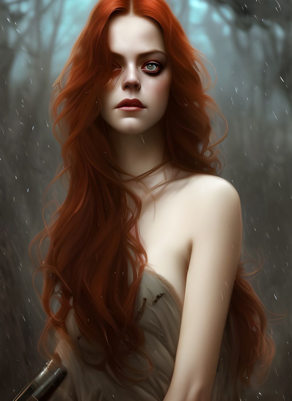 Redhead vampire - AI Generated Artwork - NightCafe Creator