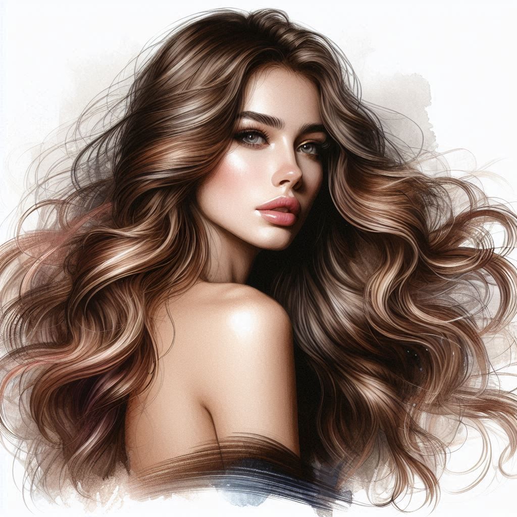 Cascading Chestnut Curls