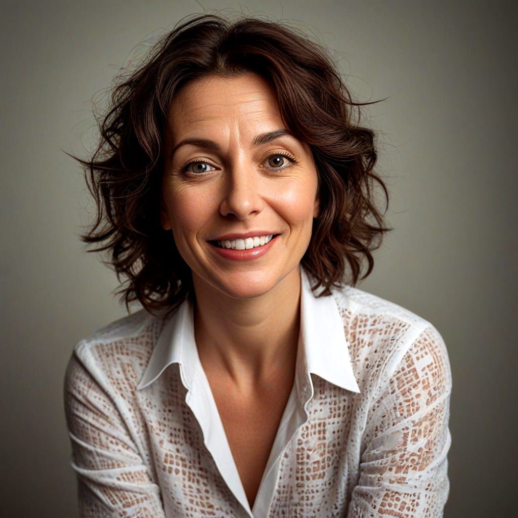 Confident Woman Captured in Hyperrealistic Portrait Style