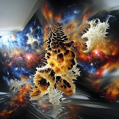 Fractal explosions in space hyperrealism