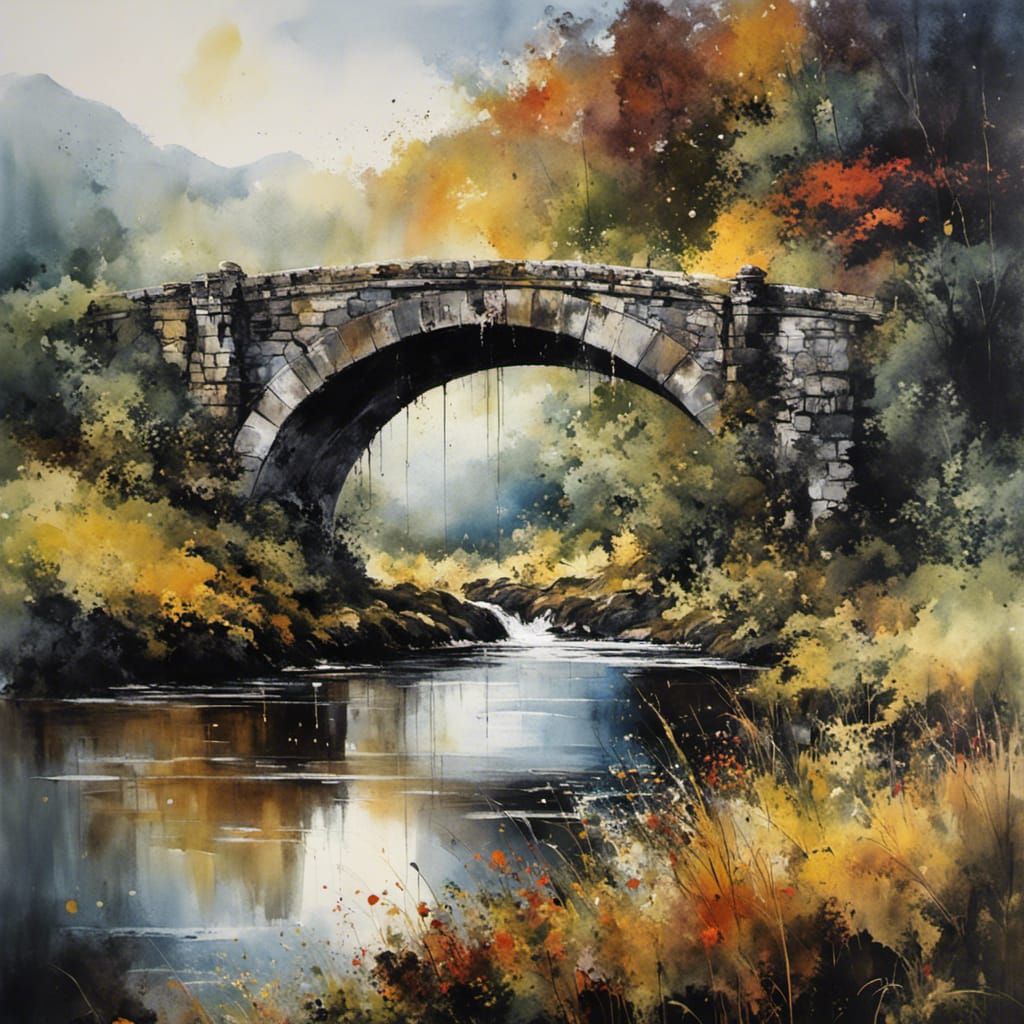 beautiful old bridge in the scottish highlands,  by Stewart Edmondson, Thomas Wells Schaller and Nita ...  by @Tina auf der Blumenwiese