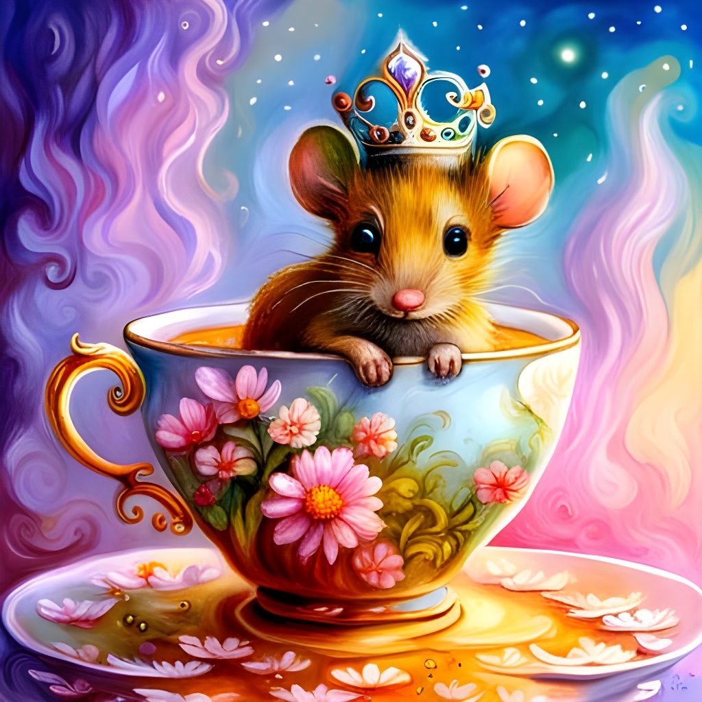 Teacup mouse - AI Generated Artwork - NightCafe Creator