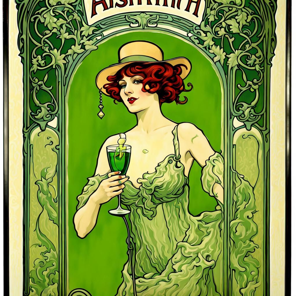 Absinthe ad - AI Generated Artwork - NightCafe Creator