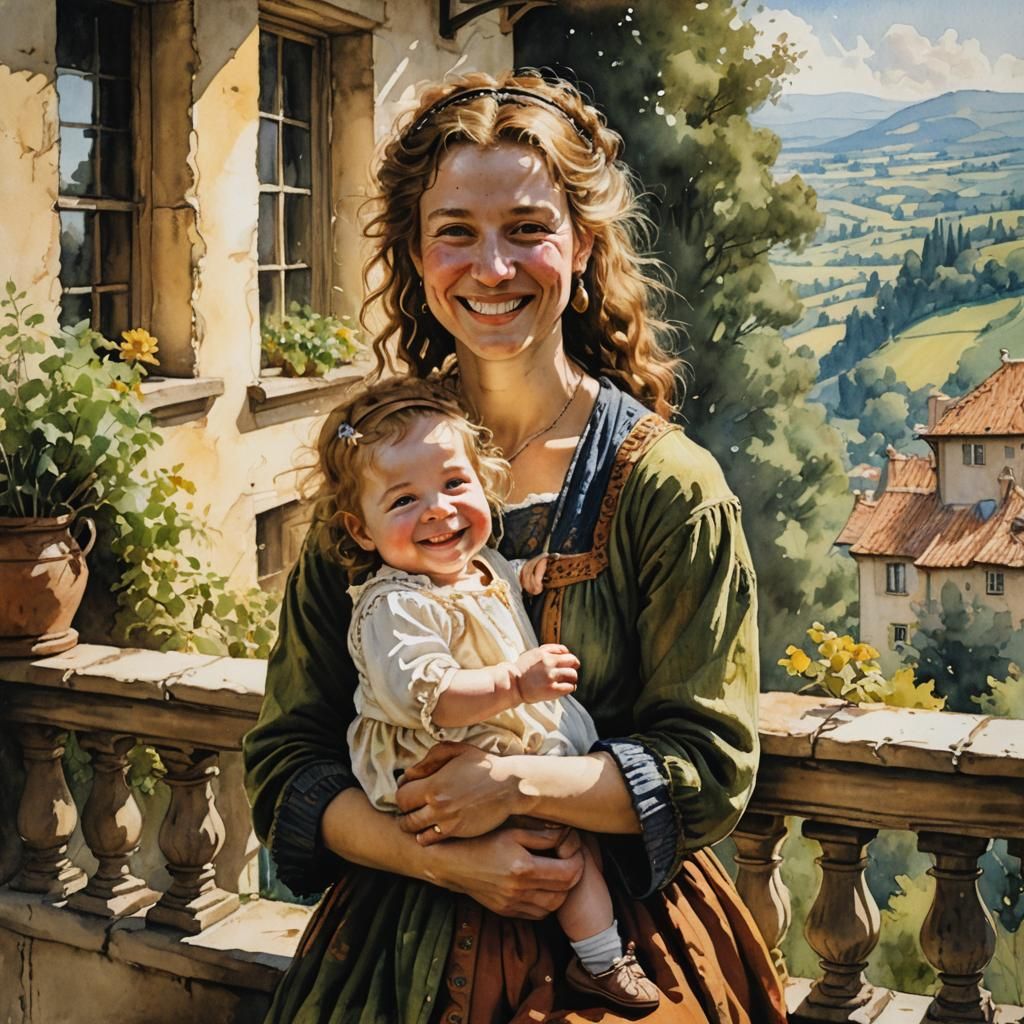 MOTHER AND DAUGHTER ON A SUNNY DAY.   by @POP WIZARD