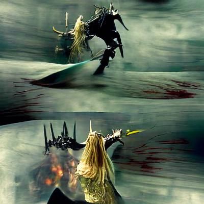 Eowyn kills the Witch-king.