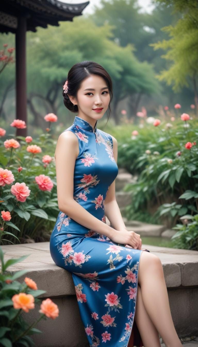 Lady in qipao