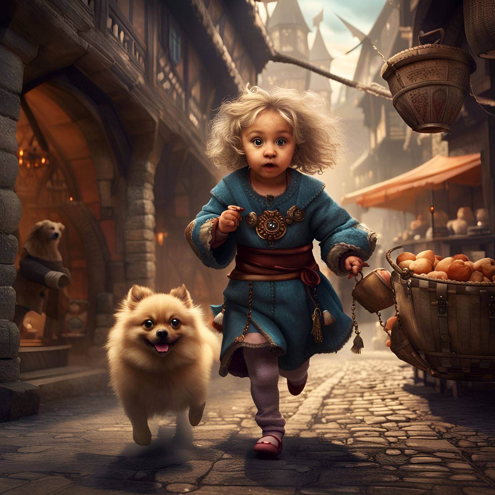 Exploring a Medieval Market  by @GoosebumpArt