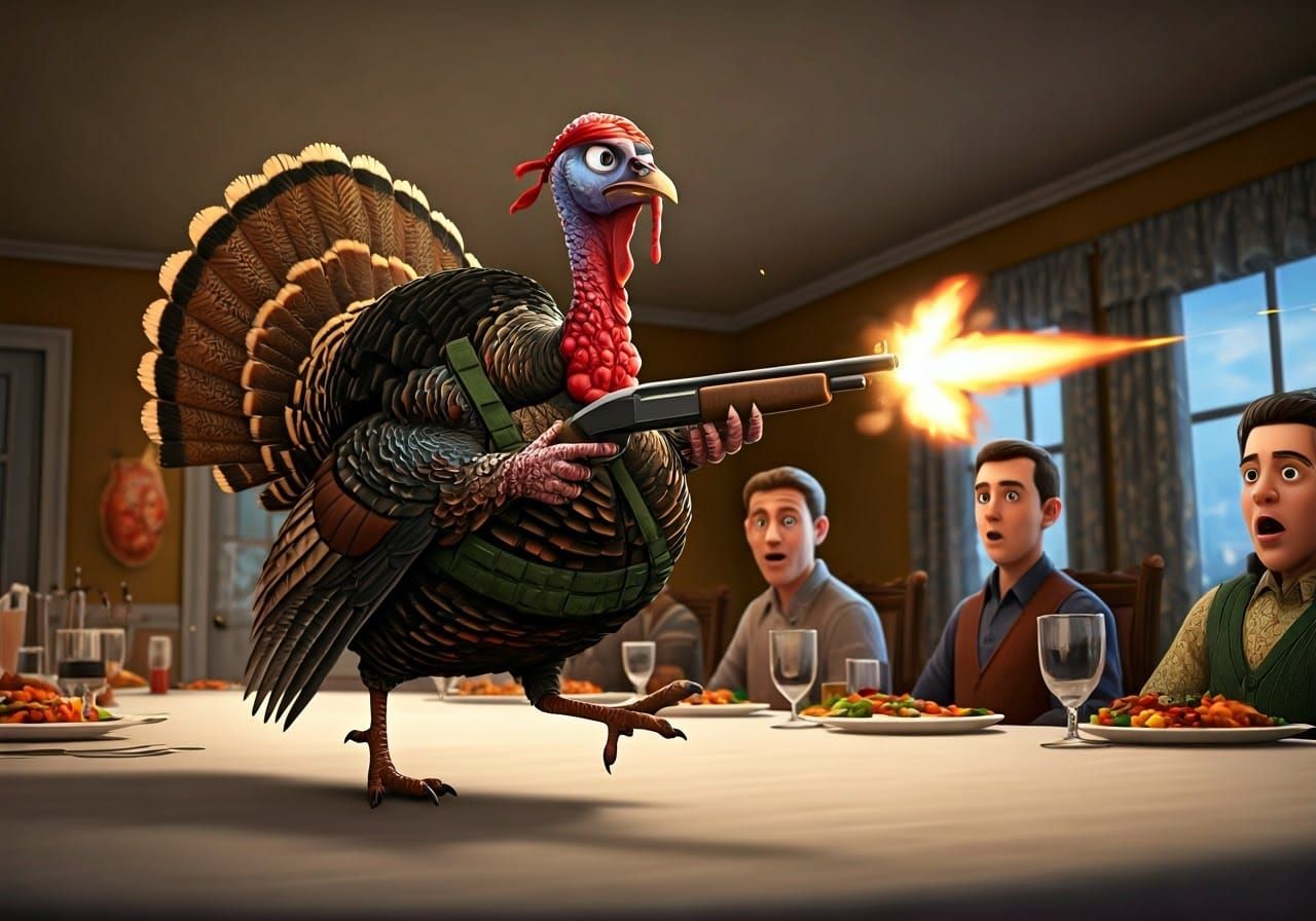 Turkey thanksgiving rebellion   by @David Myers