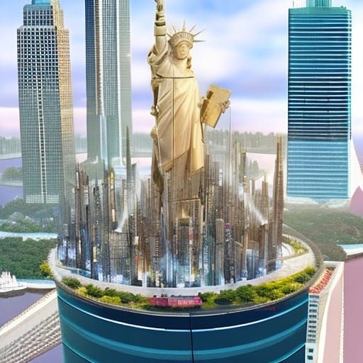 Statue of Liberty lifted higher   by @Grumpy 