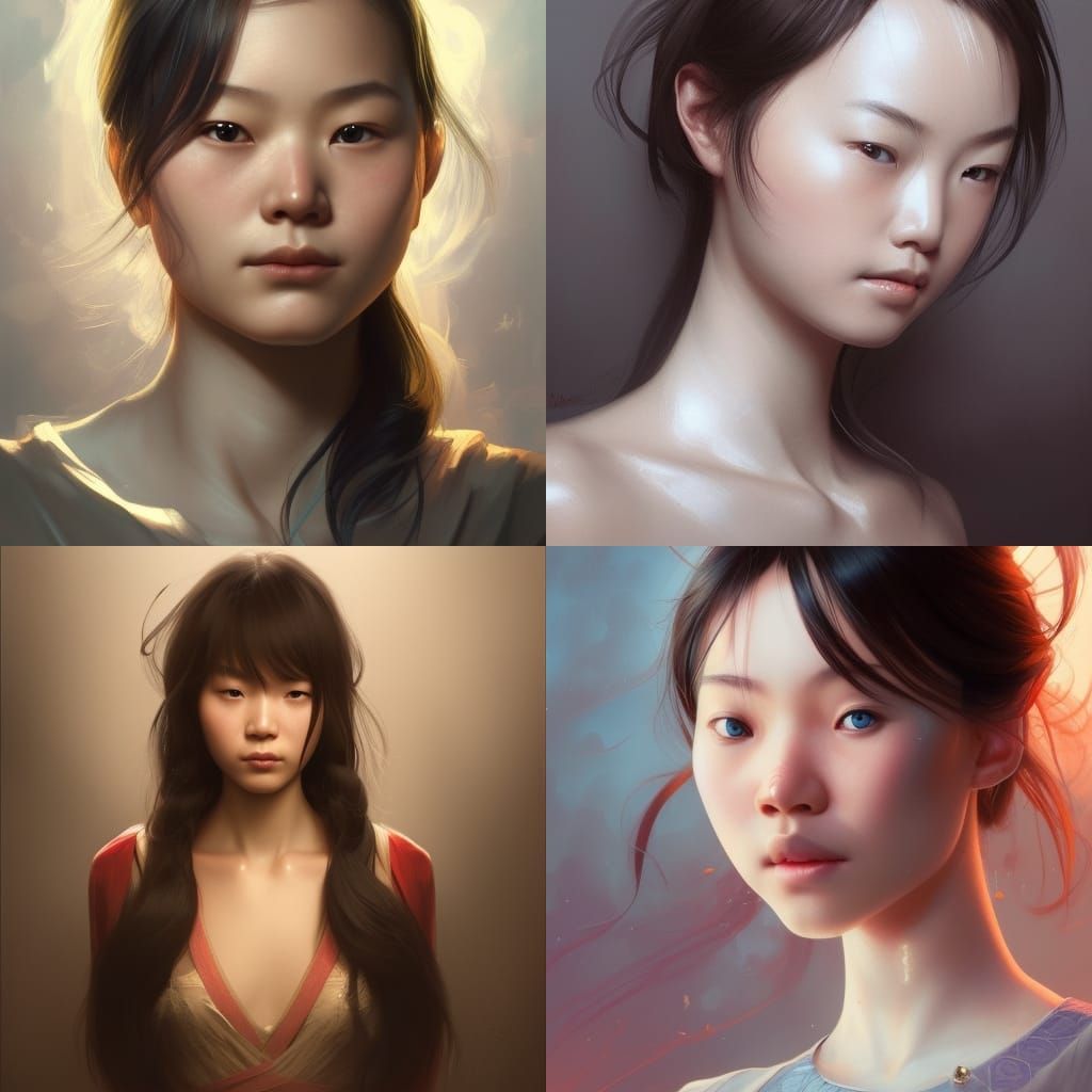 china girl, 14 years old - AI Generated Artwork - NightCafe Creator