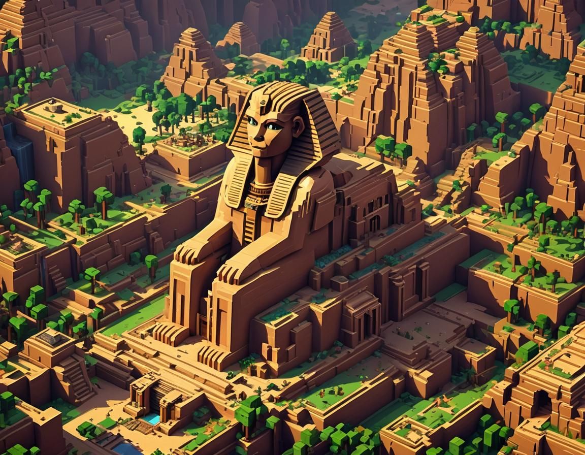 Minecrafty Sphinx  by @Creaz