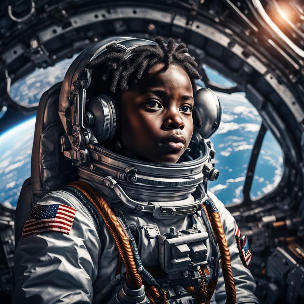 African girl astronaut