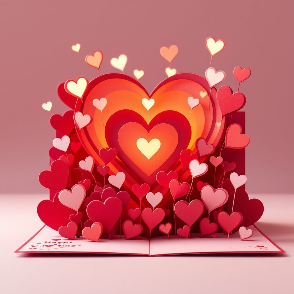 Pop Up Valentines Card  by @GreenNails 