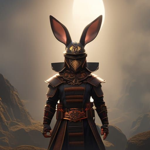 Samurai rabbit  by @arbybuckle