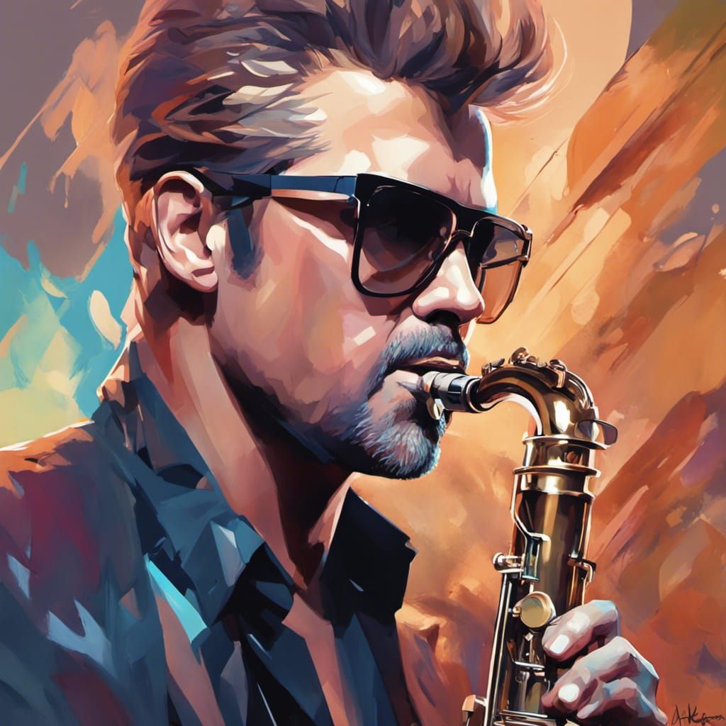 George Michael Playing Saxophone  by @Taylor
