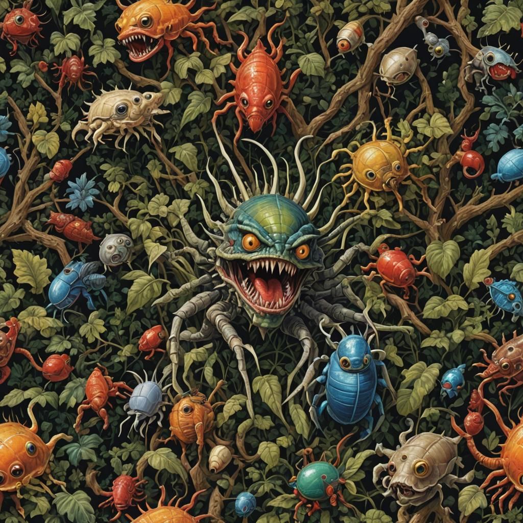 evil creature Substance Designer Jim Burns needlepoint Guido Borelli