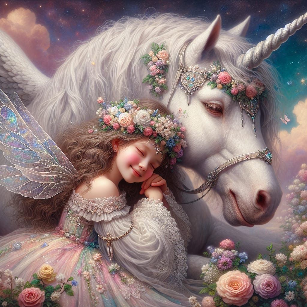 Majestic white unicorn.