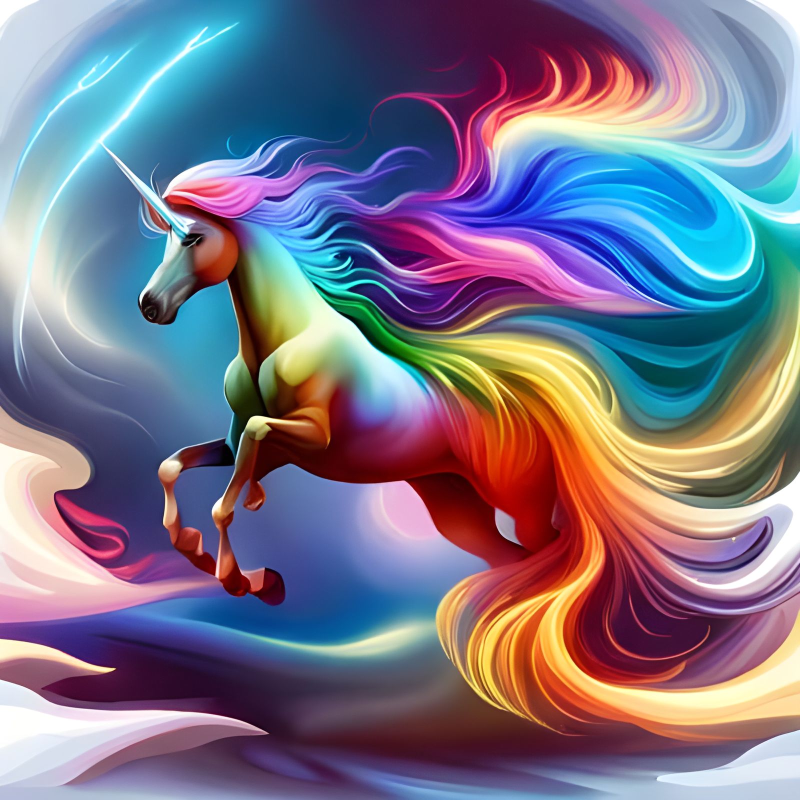 Rainbow Unicorn Ai Generated Artwork Nightcafe Creator