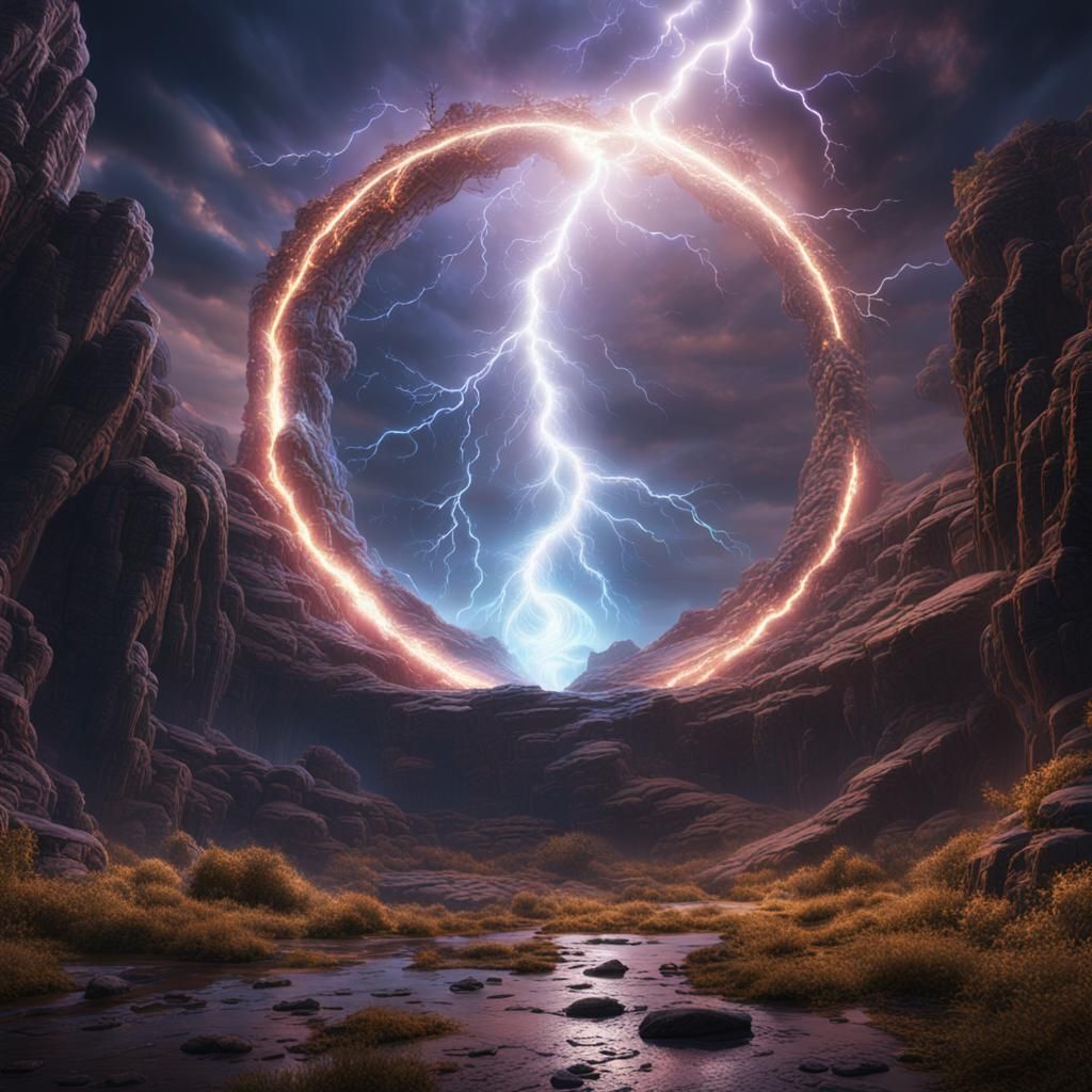 Wormhole with lightning