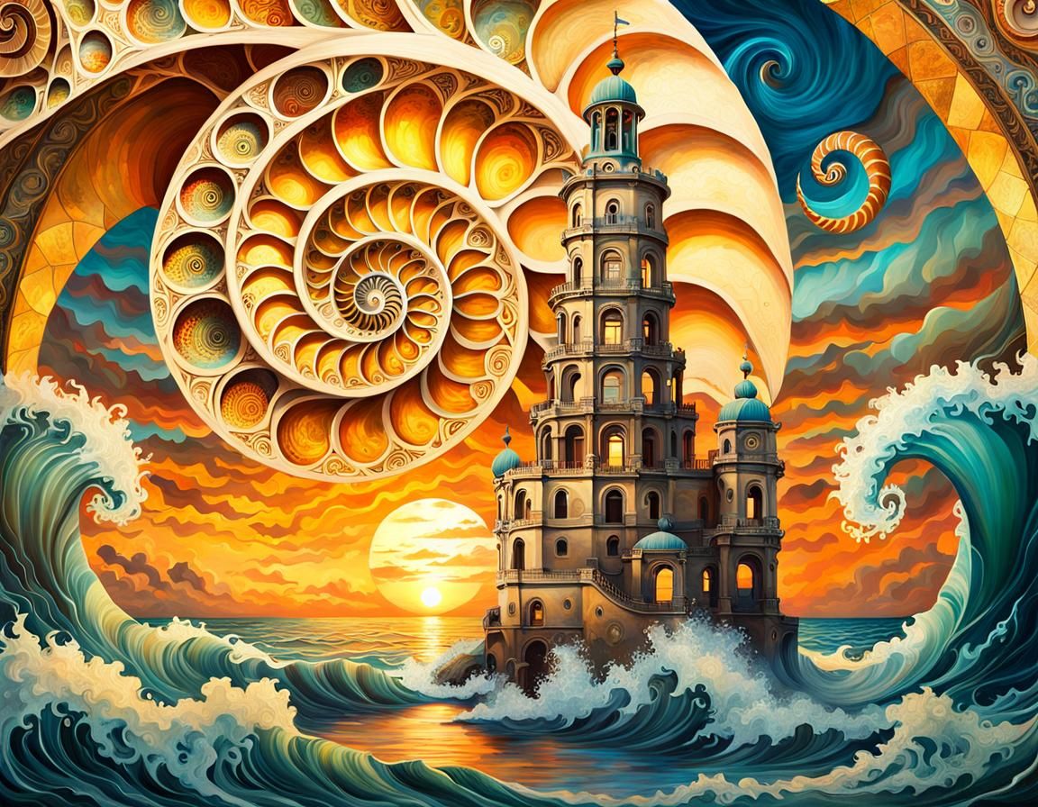 Sacred Geometry Seascape  by @JustBubu