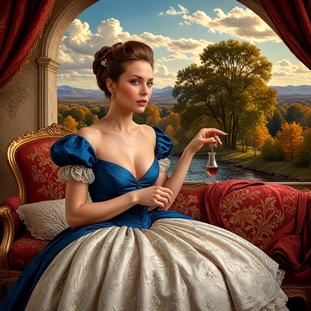 Vibrant Portrait of a Charming Lady in Ultra-Quality Color