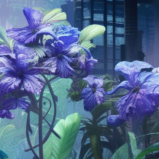 Strange Blue Flowers