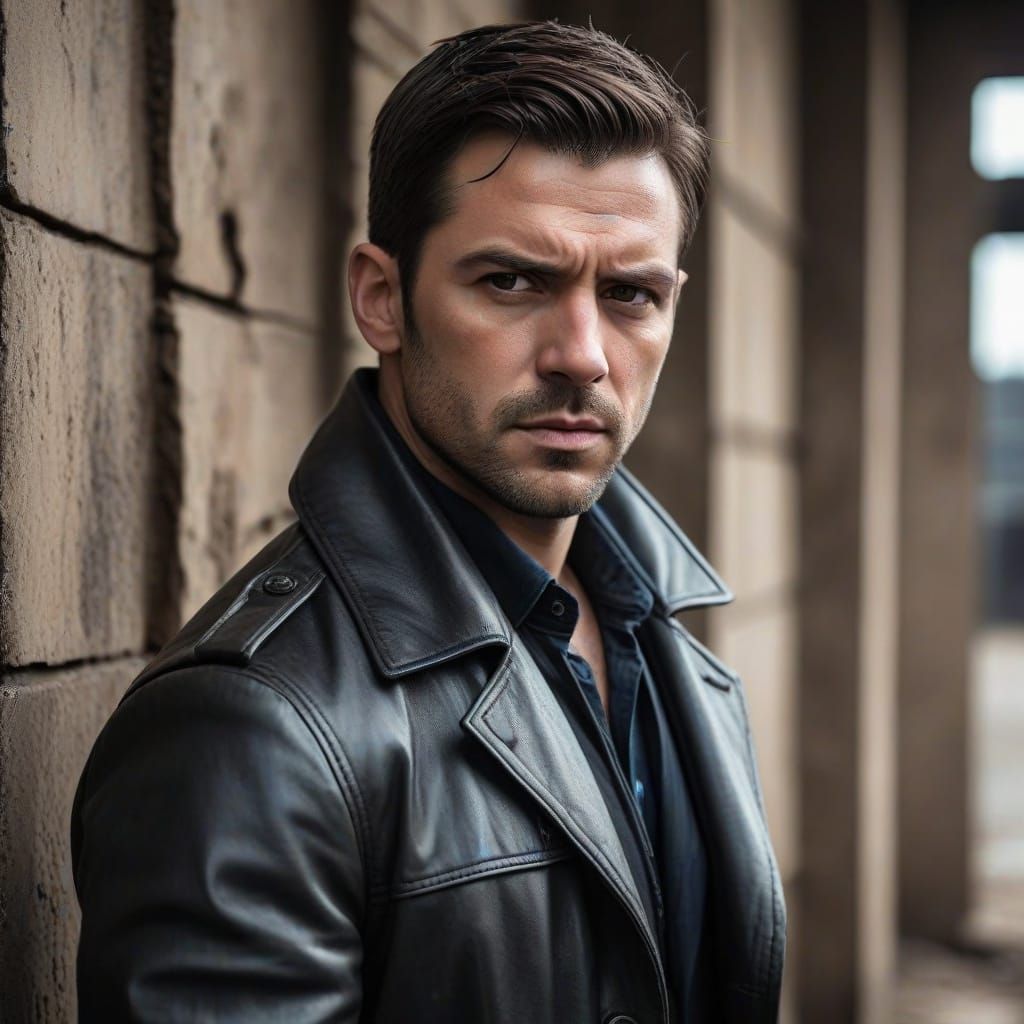 Tough Secret Agent Observing Target