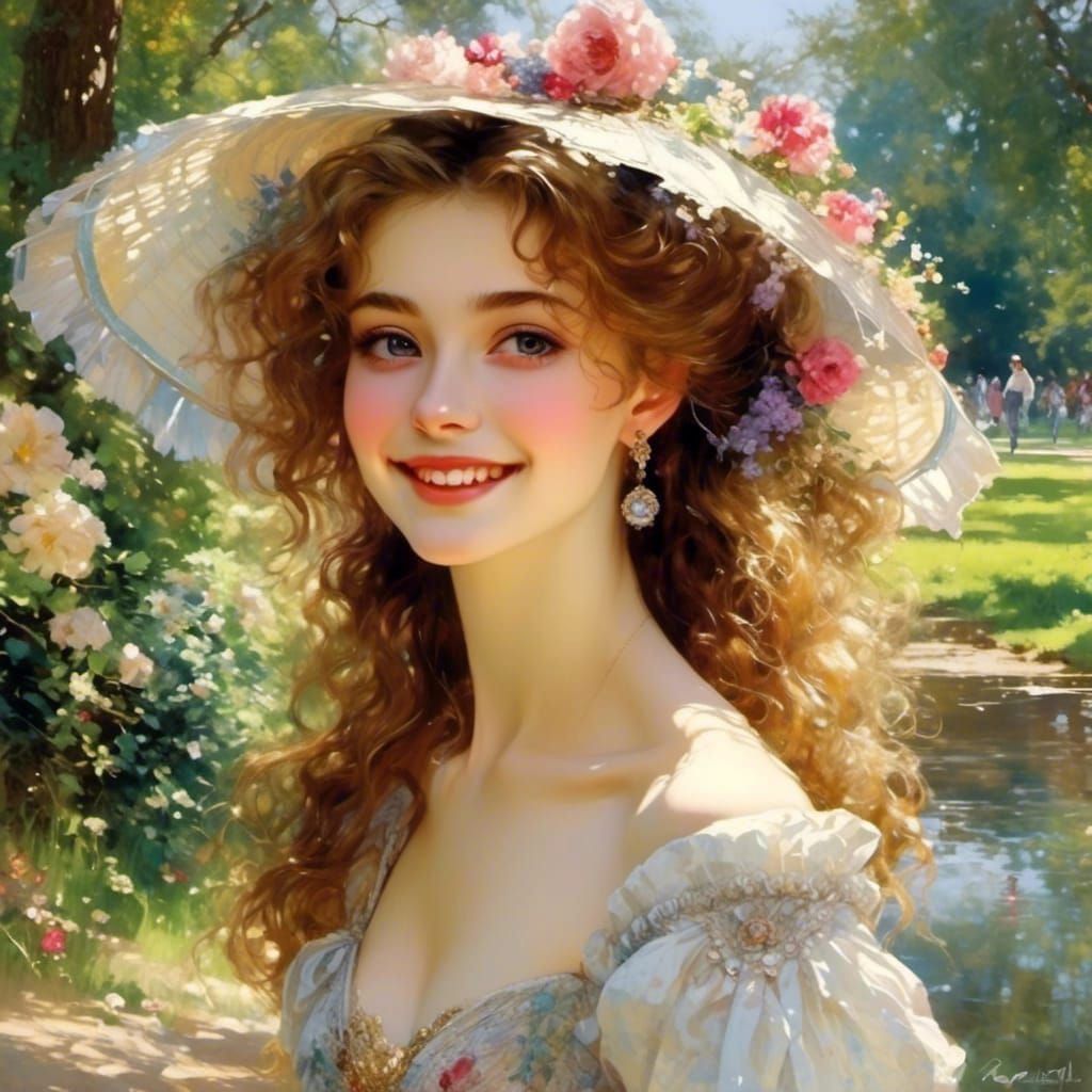 Victorian Lady in the Park
