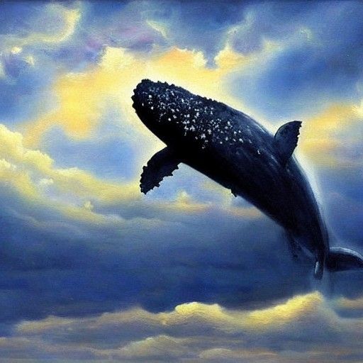 Sky whale - AI Generated Artwork - NightCafe Creator