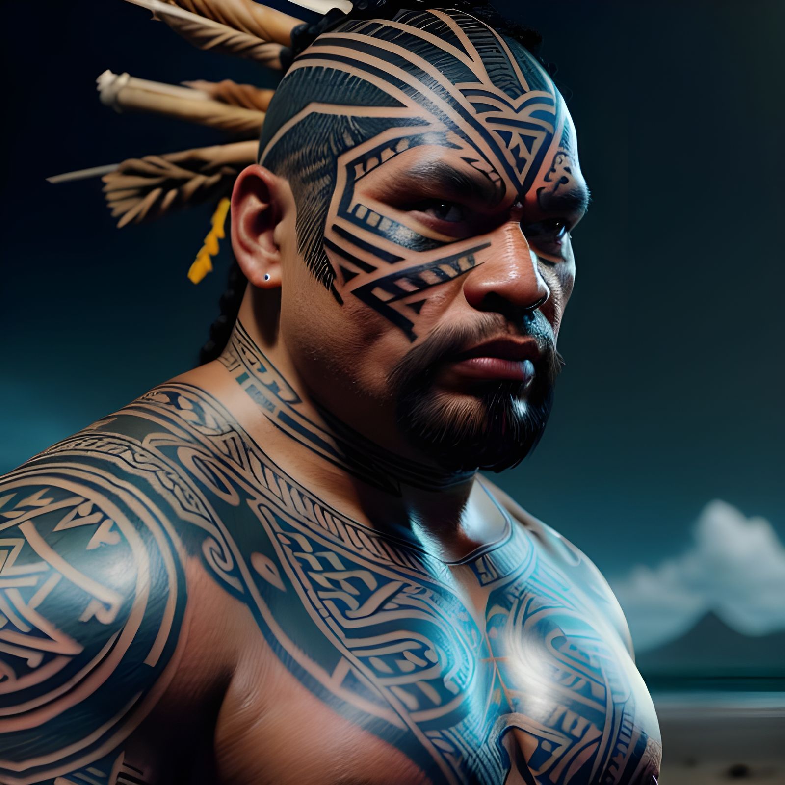 Samoan Warrior: The skin as a canvas