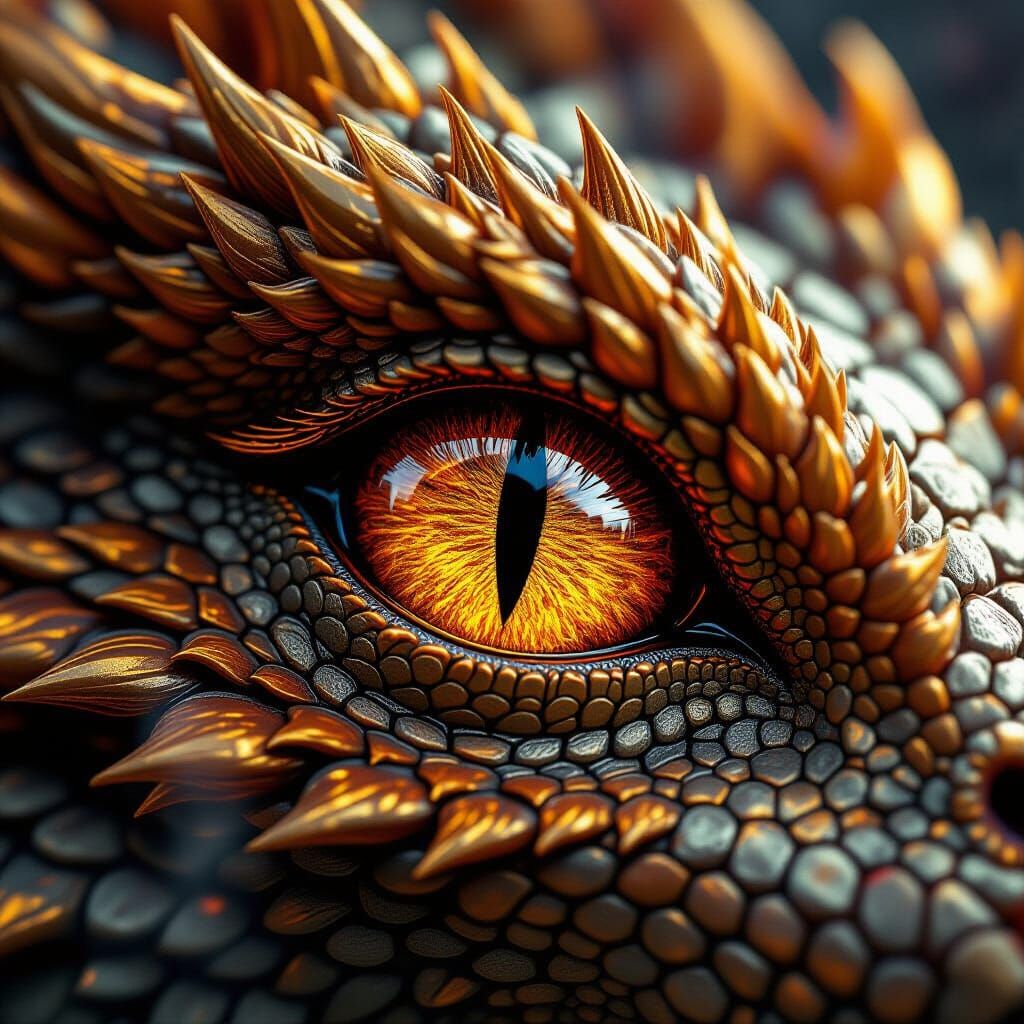 A macro shot of a dragon's eye  by @berly