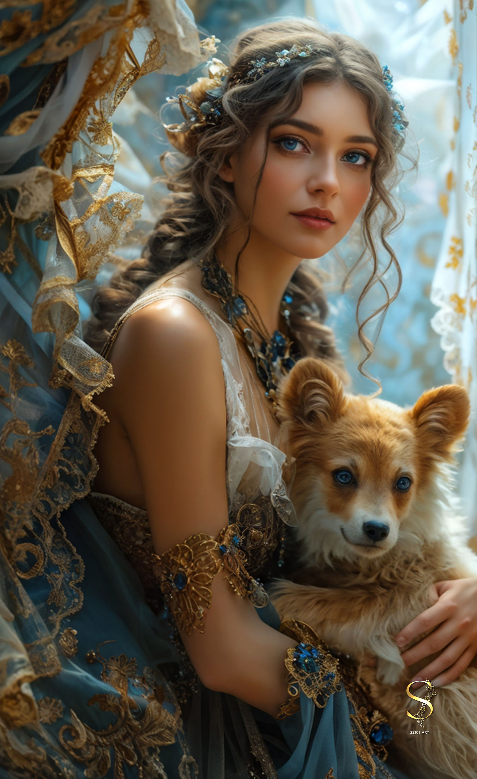 Ancient series: Roman Lady with a bear cub