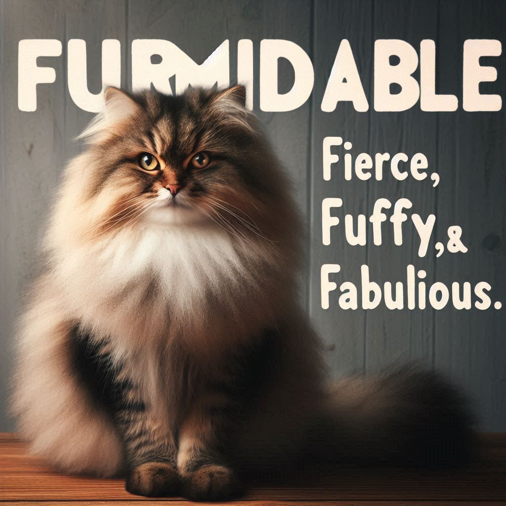 Furmidable – fierce, fluffy, and fabulous.