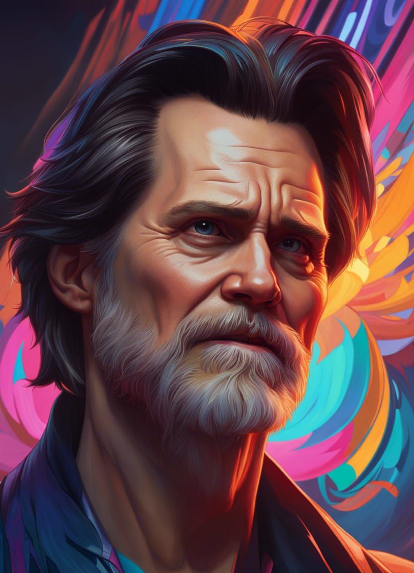 Jim Carrey Portrait - Ai Generated Artwork - Nightcafe Creator