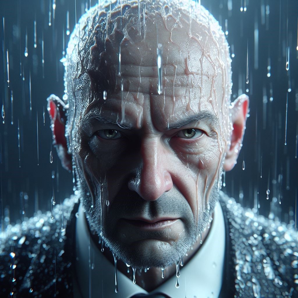 Professor X in the rain